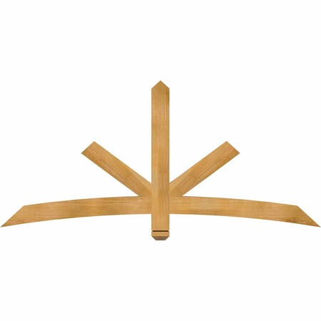 Ekena Millwork Alberta Rough Sawn Timber Gable Bracket, Western Red Cedar, 72"W x 33"H x 2"D x 4"F, 11/12 Pitch GBW072X33X0204ALB00RWR